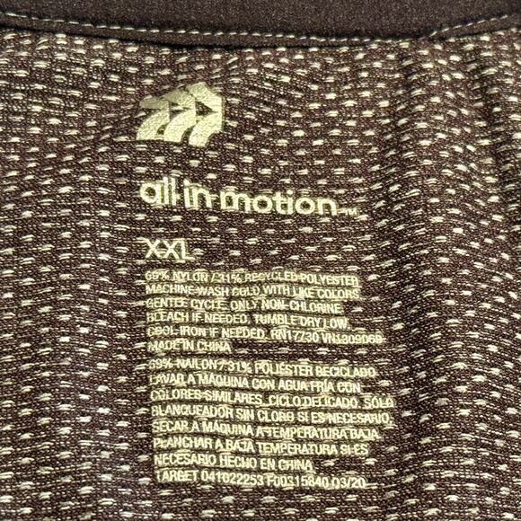 All In Motion Athletic Shirt 1/4 Zip Pullover Mens XXL Gray 2-Tone A-0077 Sporty - Picture 10 of 10